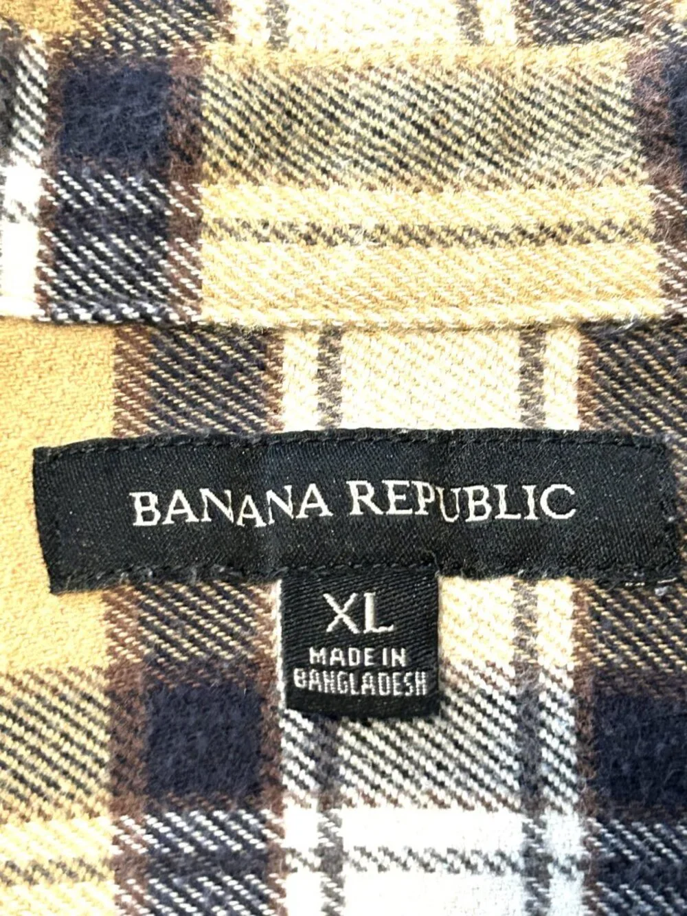 Banana Republic plaid flannel shirt, size XL
